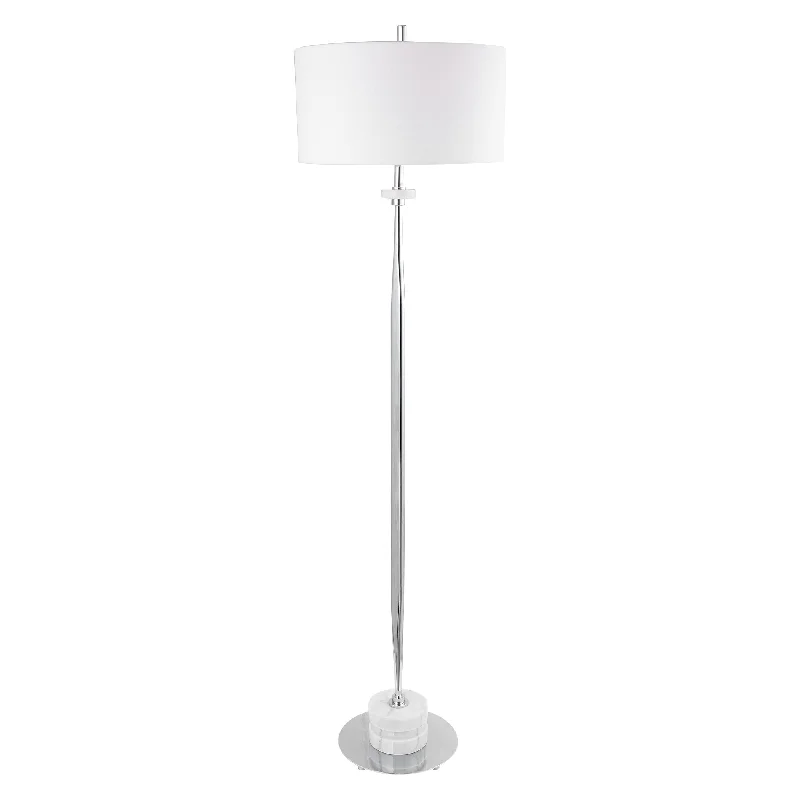 Industrial Style Floor Lamp with Exposed Bulbs for Loft ApartmentsIndustrial Style Floor Lamp with Exposed Bulbs for Loft ApartmentsUttermost 28299 Magnus Chrome Floor Lamp