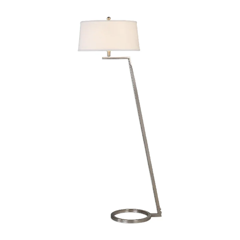 Metal Floor Lamp with a Matte Black Finish for a Sleek LookMetal Floor Lamp with a Matte Black Finish for a Sleek LookUttermost 28108 Ordino Modern Nickel Floor Lamp