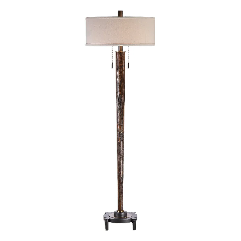 Smart Floor Lamp with Voice Control and Bluetooth ConnectivitySmart Floor Lamp with Voice Control and Bluetooth ConnectivityUttermost 28119-1 Rhett Burnished Oak Floor Lamp