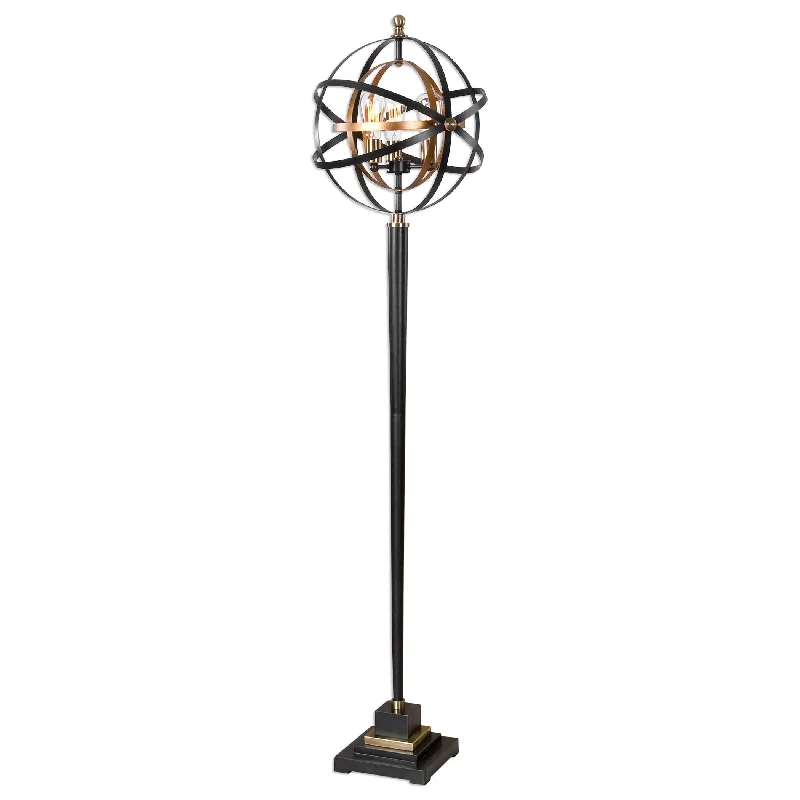 USB Charging Port Floor Lamp for Convenient Device ChargingUSB Charging Port Floor Lamp for Convenient Device ChargingUttermost 28087-1 Rondure Sphere Floor Lamp
