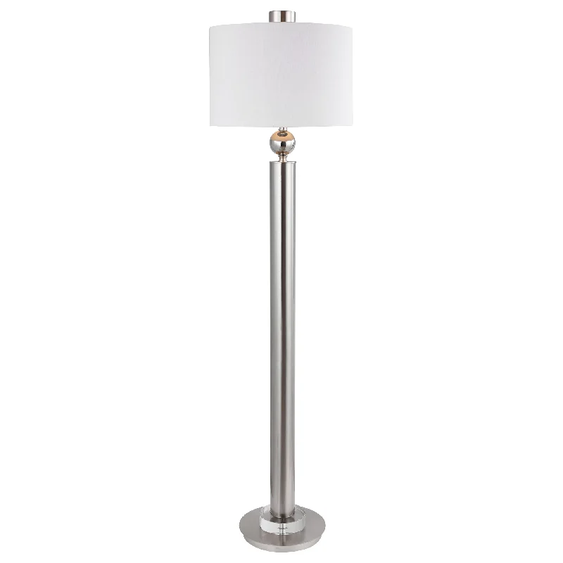 Bohemian Inspired Floor Lamp for Eclectic Home DecorBohemian Inspired Floor Lamp for Eclectic Home DecorUttermost 28345 Silverton Brushed Nickel Floor Lamp