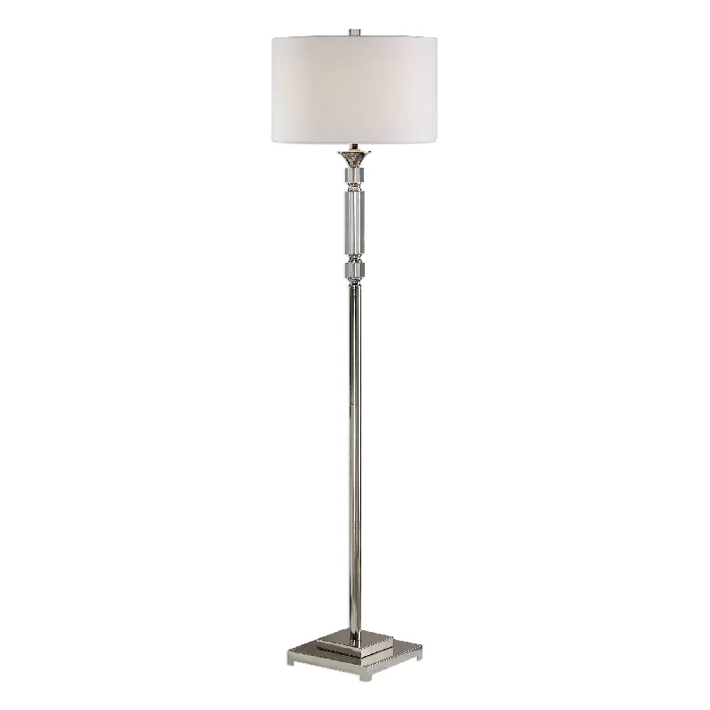 Dimmable Floor Lamp for Adjustable Lighting AmbianceDimmable Floor Lamp for Adjustable Lighting AmbianceUttermost 28165-1 Volusia Nickel Floor Lamp