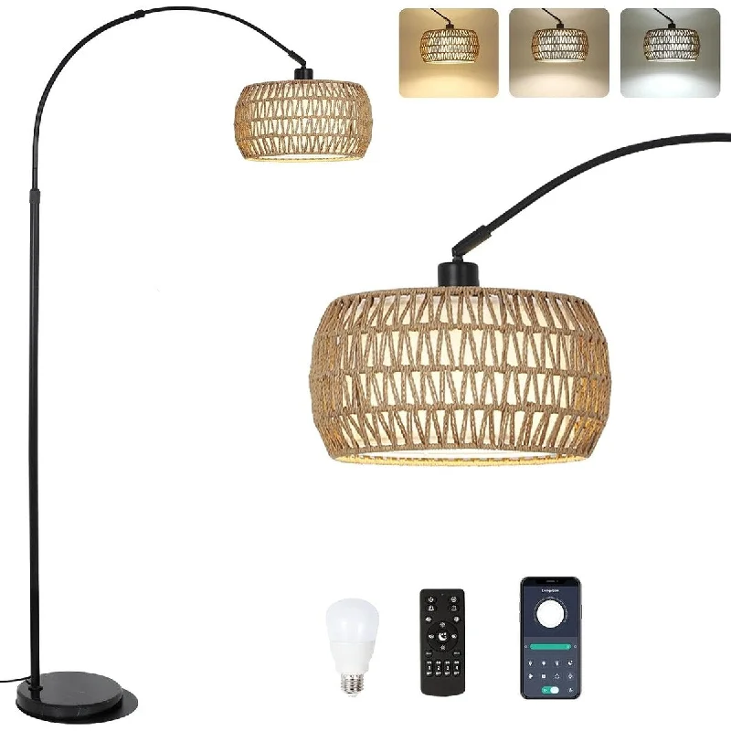 Smart Floor Lamp with Voice Control and Bluetooth ConnectivitySmart Floor Lamp with Voice Control and Bluetooth ConnectivityVersatile Arc Floor Lamp with Remote, App Control, and Adjustable Height