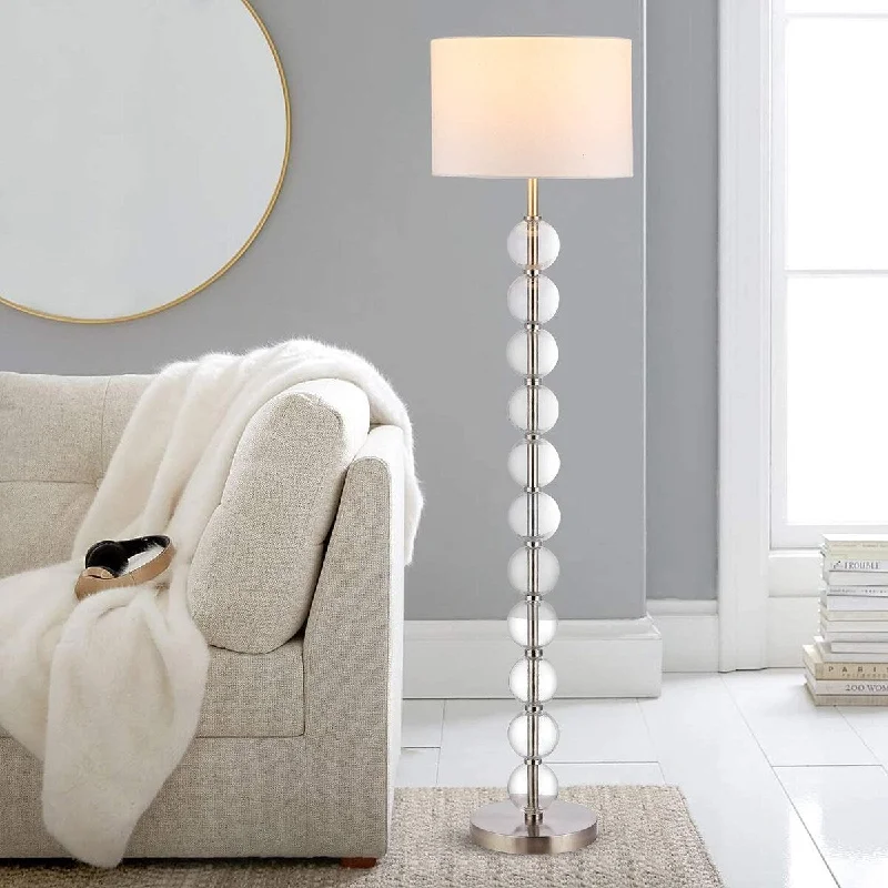 Bohemian Inspired Floor Lamp for Eclectic Home DecorBohemian Inspired Floor Lamp for Eclectic Home DecorWINGBO 60“ Modern Floor Lamp with Clear Glass Ball, Stacked Sphere - N/A