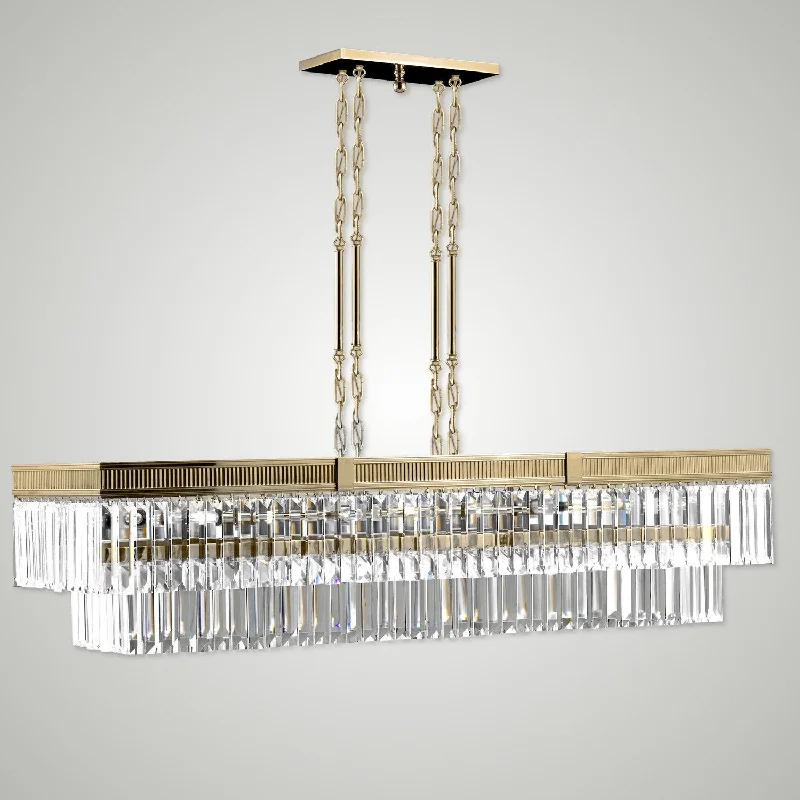 Japanese - Inspired Ceiling Lights with Shoji - Screen - like DiffusersJapanese - Inspired Ceiling Lights with Shoji - Screen - like DiffusersAmerican Brass & Crystal Valencia Modern IL8306-P-32G Pendant Light - Polished Brass