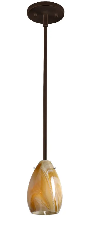 Glass Ceiling Lights with Frosted, Colored, or Etched GlassGlass Ceiling Lights with Frosted, Colored, or Etched GlassBesa Pera 1TT-1713HN-BR Pendant Light - Bronze