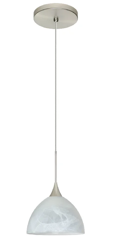 African - Inspired Ceiling Lights with Tribal Patterns and Natural MaterialsAfrican - Inspired Ceiling Lights with Tribal Patterns and Natural MaterialsBesa Brella 1XT-467952-SN Pendant Light - Satin Nickel