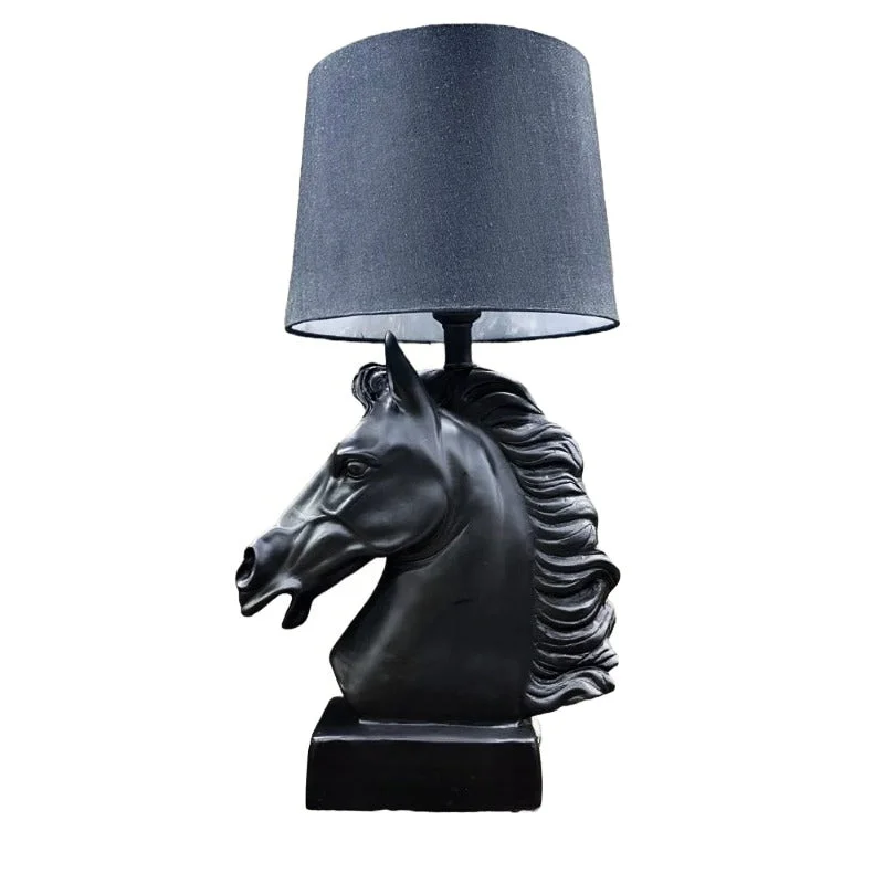 industrial style table lamps with exposed bulbs for loft apartmentsindustrial style table lamps with exposed bulbs for loft apartmentsBlack Horse Face Table Lamp