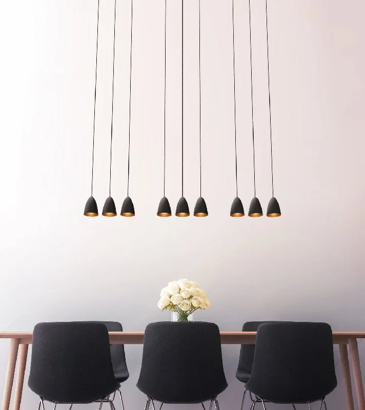 Mediterranean - Style Ceiling Lights with Terra - Cotta and Ceramic DetailsMediterranean - Style Ceiling Lights with Terra - Cotta and Ceramic DetailsBlackjack Kona LBA-048P-BL-27U-30K Pendant Light - Matte Black