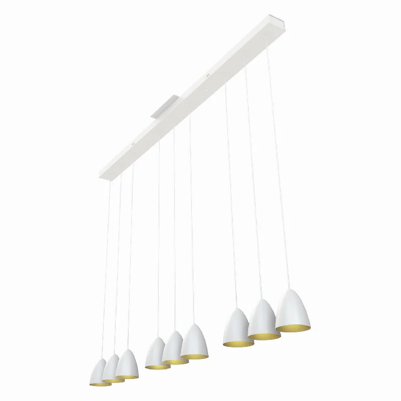 Art Deco Ceiling Lights with Geometric Patterns and Metallic FinishesArt Deco Ceiling Lights with Geometric Patterns and Metallic FinishesBlackjack Kona LBA-048P-WH-27U-30K Pendant Light - White
