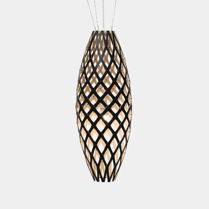Modern Minimalist Ceiling Lights for Contemporary InteriorsModern Minimalist Ceiling Lights for Contemporary InteriorsBlack Exterior Hinaki Pendants by David Trubridge