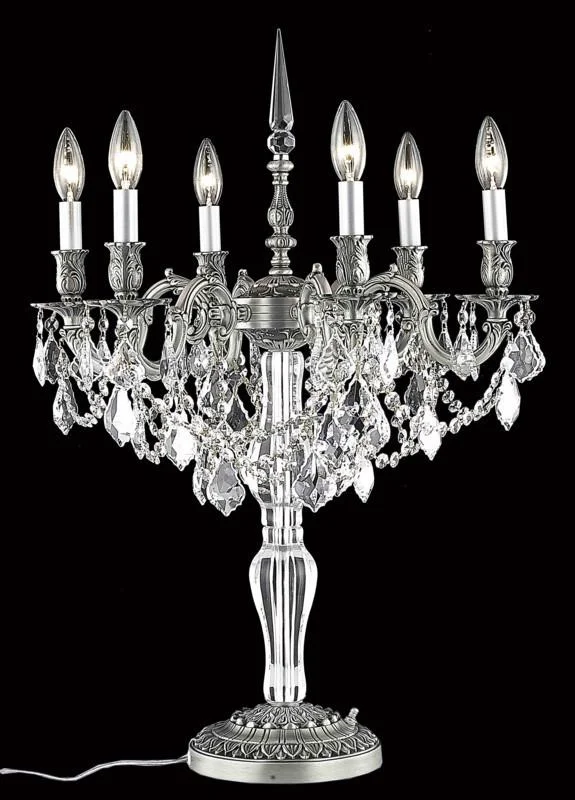 metal table lamps with a matte black finish for a sleek appearancemetal table lamps with a matte black finish for a sleek appearanceZC121-9606TL20PW/EC By Regency Lighting Monarch Collection 6 Light Table Lamps Pewter Finish