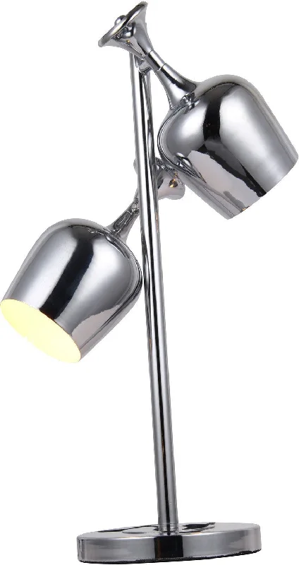 wooden table lamps with natural grain for a warm and organic feelwooden table lamps with natural grain for a warm and organic feelZC121-TL1247 By Regency Lighting - Industrial Collection Chrome Finish 2 Lights Table Lamp