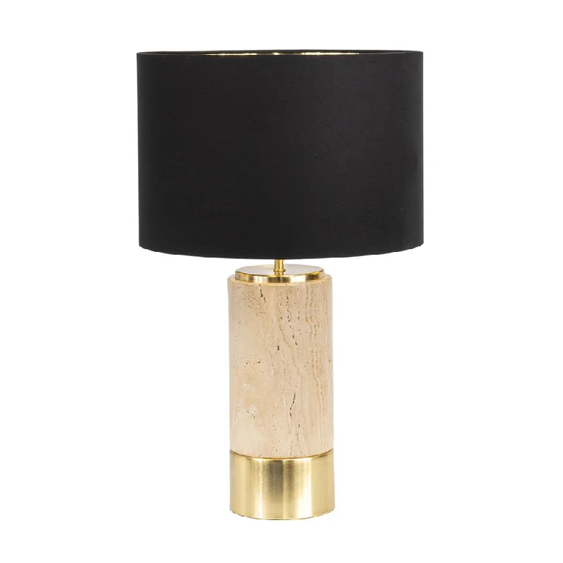 ceramic table lamps with hand painted designs for an artistic touchceramic table lamps with hand painted designs for an artistic touchPaola Travertine Table Lamp - Black Shade