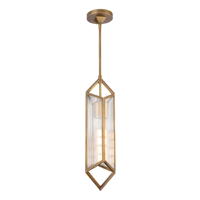 Ribbed Glass/Vintage Brass