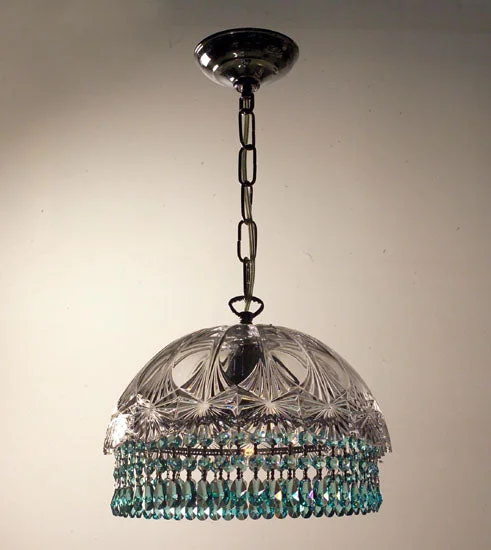 Bohemian Ceiling Lights with Beads, Tassels, and Colorful GlassBohemian Ceiling Lights with Beads, Tassels, and Colorful GlassClassic Prague Color 8221 CH AG Pendant Light - Chrome
