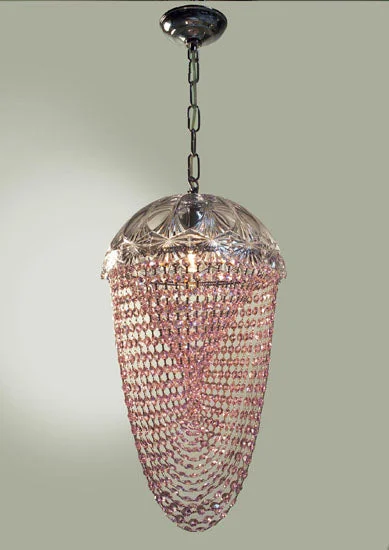 Art Nouveau Ceiling Lights with Organic, Flowing ShapesArt Nouveau Ceiling Lights with Organic, Flowing ShapesClassic Prague Color 8224 CH PNK Pendant Light - Chrome