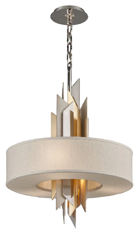 Steampunk Ceiling Lights with Gears, Cogs, and Brass AccentsSteampunk Ceiling Lights with Gears, Cogs, and Brass AccentsCorbett Modernist 207-44-SS/WSL/GL Pendant Light - Pol Ss W Silver/Gold Leaf