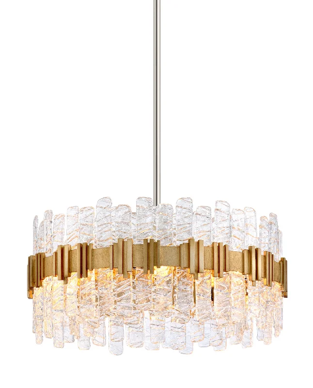 African - Inspired Ceiling Lights with Tribal Patterns and Natural MaterialsAfrican - Inspired Ceiling Lights with Tribal Patterns and Natural MaterialsCorbett Ciro 256-48-WSL Pendant Light - Antique Silver Leaf Stainless