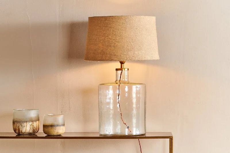 Art Nouveau Ceiling Lights with Organic, Flowing ShapesArt Nouveau Ceiling Lights with Organic, Flowing ShapesEdina Recycled Glass Table Lamp - Clear - Large