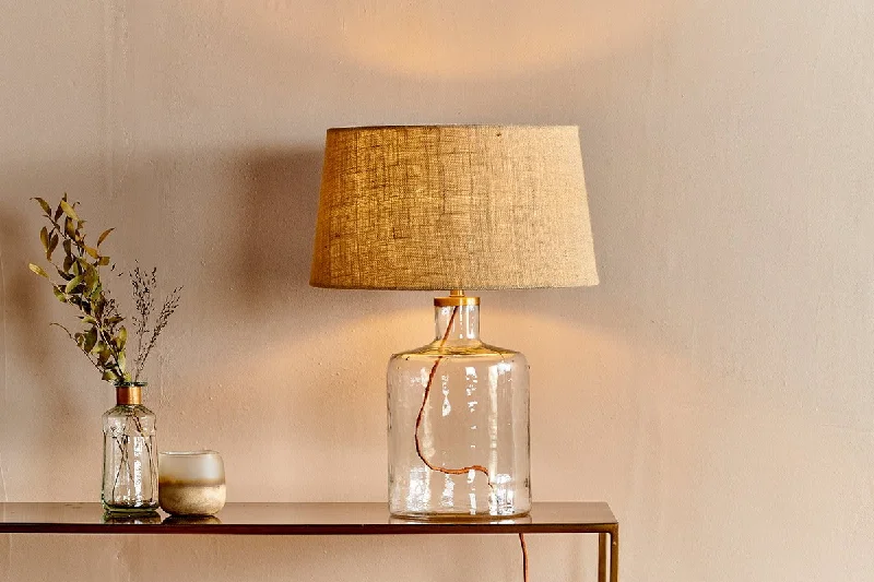 Metal Ceiling Lights in Brass, Copper, Stainless Steel, and IronMetal Ceiling Lights in Brass, Copper, Stainless Steel, and IronEdina Recycled Glass Table Lamp - Clear - Small