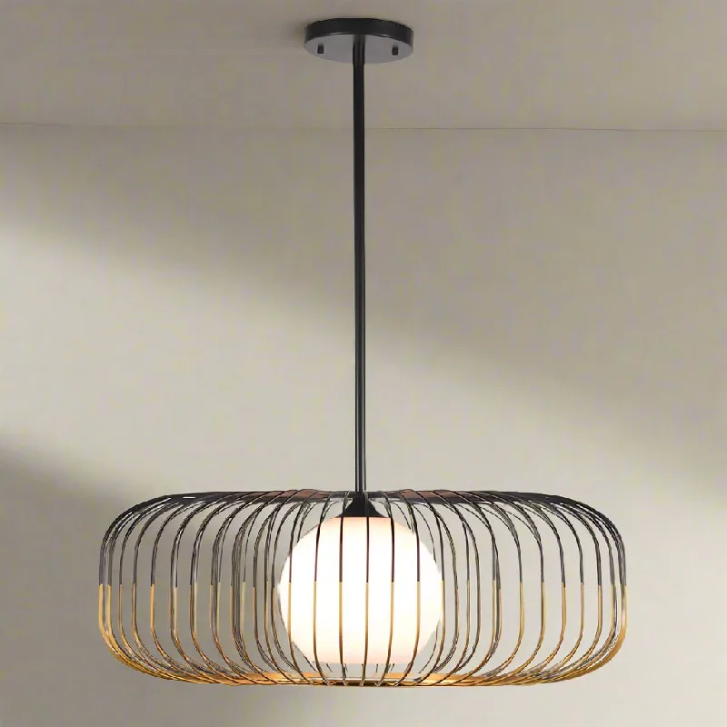 Japanese - Inspired Ceiling Lights with Shoji - Screen - like DiffusersJapanese - Inspired Ceiling Lights with Shoji - Screen - like DiffusersEivissa Oval Pendant