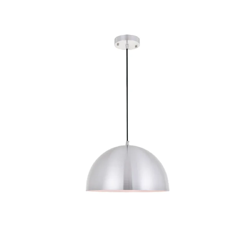 Industrial Style Ceiling Lights with Exposed Bulbs and Metal CagesIndustrial Style Ceiling Lights with Exposed Bulbs and Metal CagesElegant Forte LD4024D14BN Pendant Light - Brushed Nickel