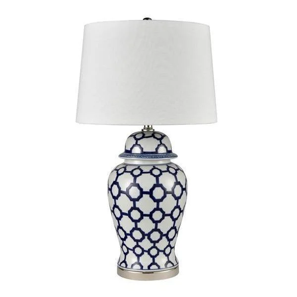 modern minimalist table lamps for contemporary living roomsmodern minimalist table lamps for contemporary living roomsLucca Blue & White Jar Shaped Lamp W/ Shade