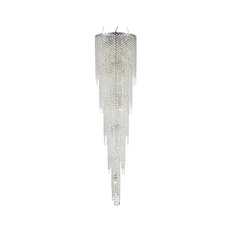 Crystal Ceiling Lights with High - Quality Swarovski CrystalsCrystal Ceiling Lights with High - Quality Swarovski CrystalsGlacier Pendant 5 Tier Chandelier - Height:170cm
