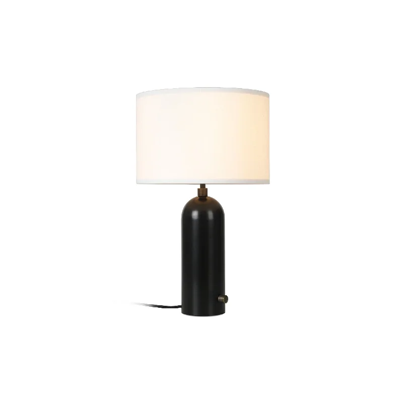 marble table lamps with a luxurious veined pattern for high end decormarble table lamps with a luxurious veined pattern for high end decorGravity 10012332 Small Table Lamp - Blackened Steel/White Shade