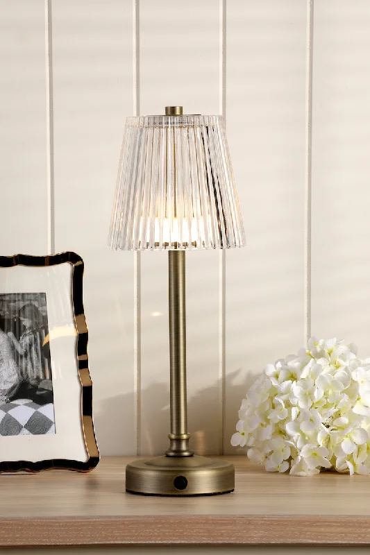 rustic farmhouse table lamps for cozy kitchensrustic farmhouse table lamps for cozy kitchensLaura Ashley Callaghan Rechargeable Touch Table Lamp LED