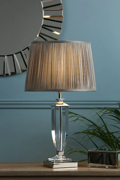 art deco table lamps with geometric shapes for a retro touchart deco table lamps with geometric shapes for a retro touchLaura Ashley Carson Medium Table Lamp Polished Nickel & Crystal