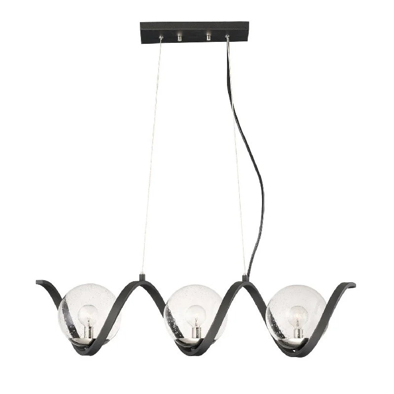 Mediterranean - Style Ceiling Lights with Terra - Cotta and Ceramic DetailsMediterranean - Style Ceiling Lights with Terra - Cotta and Ceramic DetailsMaxim Curlicue 35103CDBKPN Pendant Light - Black / Polished Nickel