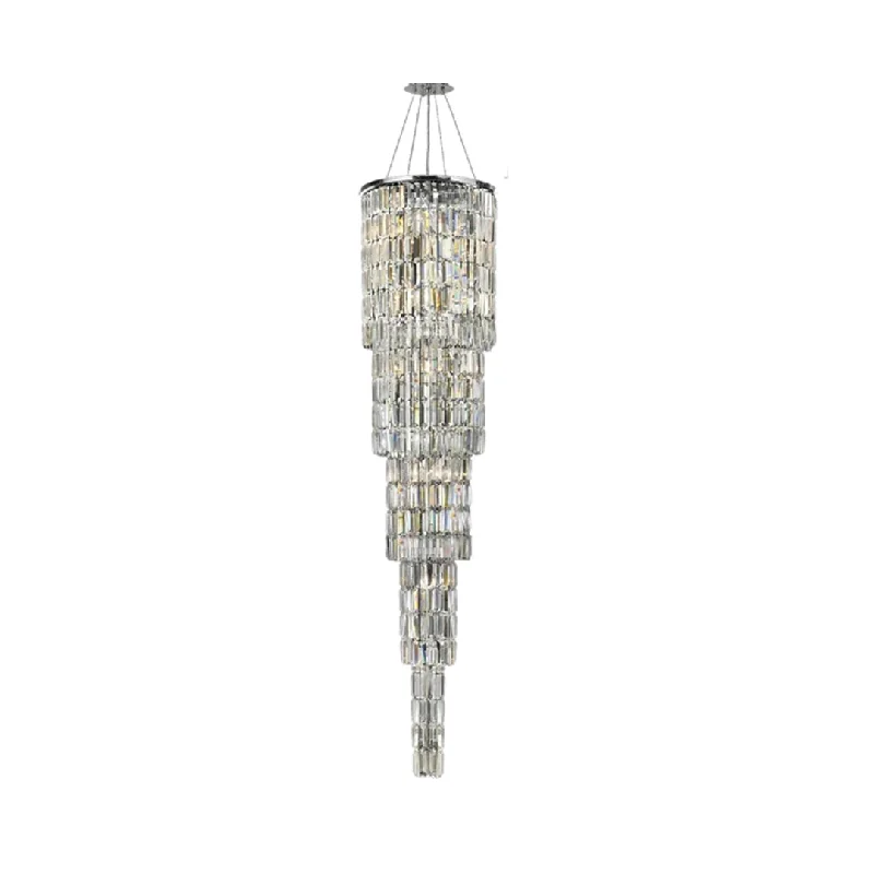 Art Nouveau Ceiling Lights with Organic, Flowing ShapesArt Nouveau Ceiling Lights with Organic, Flowing ShapesModena Entrance Crystal Pendant Light - 5 Tier Round - W:40 H:170