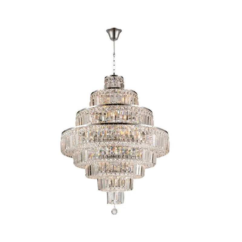 Chinese - Style Ceiling Lights with Red Lantern - Inspired DesignsChinese - Style Ceiling Lights with Red Lantern - Inspired DesignsModular 8 Tier Crystal Pendant Light - CHROME