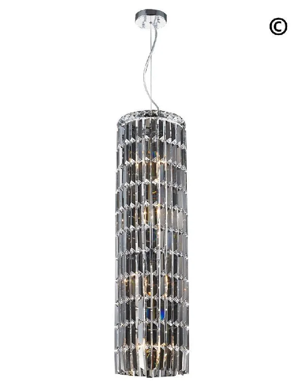 Contemporary Ceiling Lights with Unique, Abstract ShapesContemporary Ceiling Lights with Unique, Abstract ShapesModular Cylinder Crystal Pendant - Round - Height 92cm - Smoke Crystal