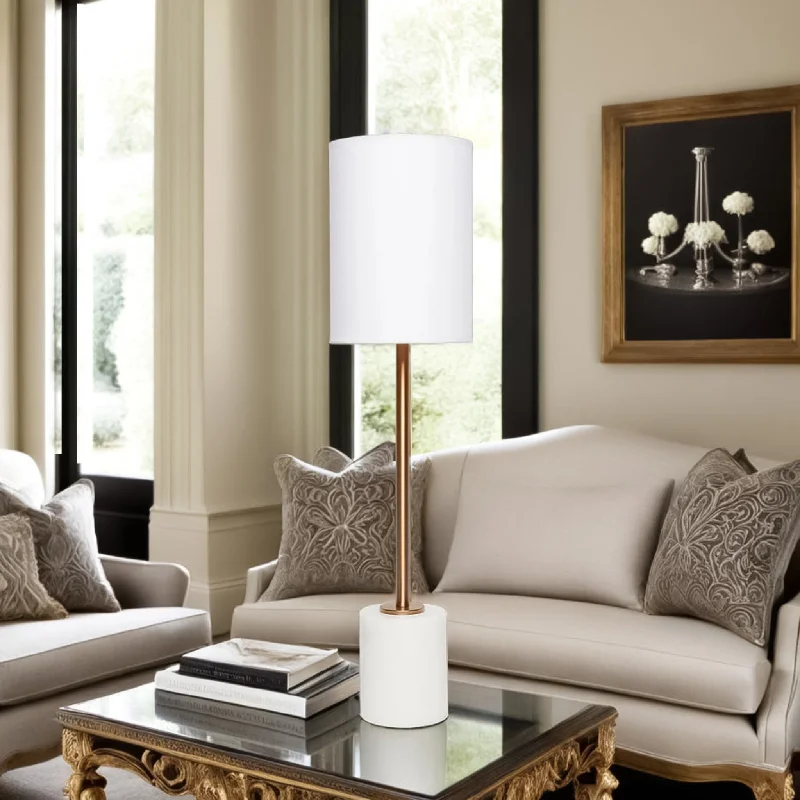 metal table lamps with a matte black finish for a sleek appearancemetal table lamps with a matte black finish for a sleek appearanceNola Table Lamp White/Brass 12219