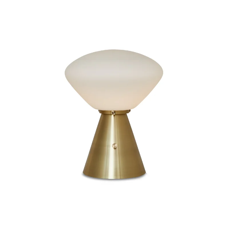 wooden table lamps with natural grain for a warm and organic feelwooden table lamps with natural grain for a warm and organic feelOttilia Table Lamp - Brass/Opal Glass