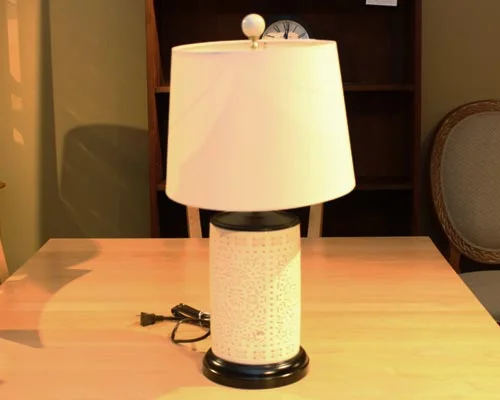 coastal style table lamps with nautical elements for beach housescoastal style table lamps with nautical elements for beach housesPierced Porcelain Table Lamp