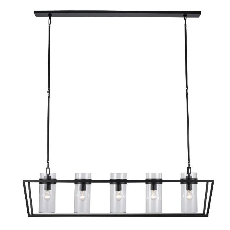 Industrial Style Ceiling Lights with Exposed Bulbs and Metal CagesIndustrial Style Ceiling Lights with Exposed Bulbs and Metal CagesTrans Globe Imports Nova 11395 BK Pendant Light - Black
