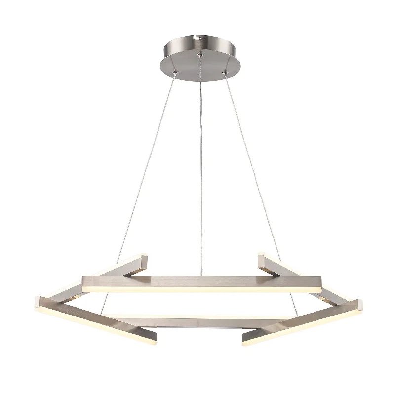 Japanese - Inspired Ceiling Lights with Shoji - Screen - like DiffusersJapanese - Inspired Ceiling Lights with Shoji - Screen - like DiffusersTrans Globe Imports Celestia MDN-1565 BN Pendant Light - Brushed Nickel