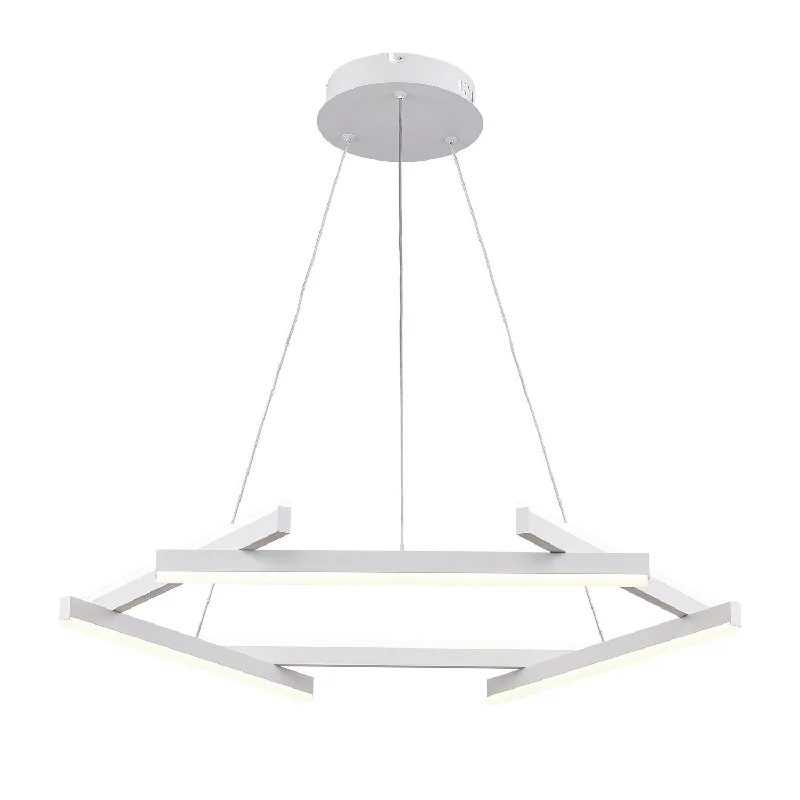 African - Inspired Ceiling Lights with Tribal Patterns and Natural MaterialsAfrican - Inspired Ceiling Lights with Tribal Patterns and Natural MaterialsTrans Globe Imports Celestia MDN-1565 WH Pendant Light - White