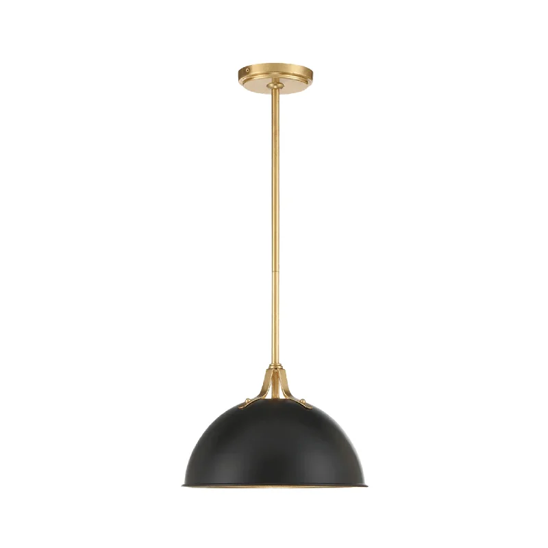 Indian - Themed Ceiling Lights with Intricate Filigree and Mirror WorkIndian - Themed Ceiling Lights with Intricate Filigree and Mirror WorkTrenton Collection - Pendant Chandelier - Satin Brass & Black - W:30cm