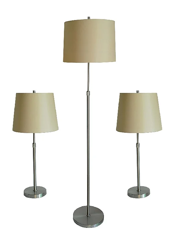 leather table lamps with a distressed texture for a rugged charmleather table lamps with a distressed texture for a rugged charmCooper 3-piece Adjustable Floor and Table Lamps - 2 Finishes