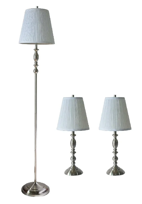 industrial style table lamps with exposed bulbs for loft apartmentsindustrial style table lamps with exposed bulbs for loft apartmentsEleanor 3-Piece Table and Floor Lamp Set with Shades