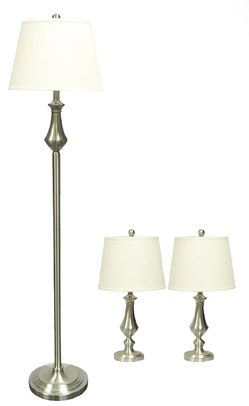 fabric table lamps with a linen shade for a relaxed and breathable lookfabric table lamps with a linen shade for a relaxed and breathable lookGrant 3-piece Table and Floor Lamp Set