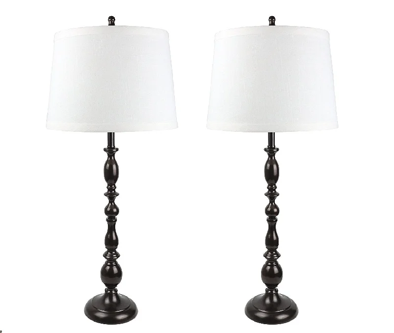 metal table lamps with a matte black finish for a sleek appearancemetal table lamps with a matte black finish for a sleek appearanceParker Set of 2 Table Lamps with Shades