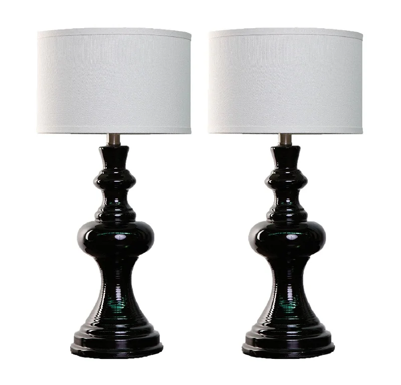 marble table lamps with a luxurious veined pattern for high end decormarble table lamps with a luxurious veined pattern for high end decorSet of 2 Dexter Black Ceramic Table Lamp with Linen Drum Hardback Shade