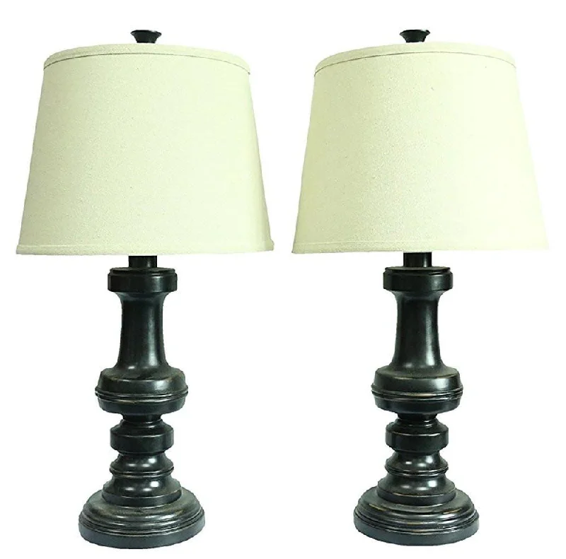 ceramic table lamps with hand painted designs for an artistic touchceramic table lamps with hand painted designs for an artistic touchSet of 2 Lafayette Table Lamps, Distressed Black Finish
