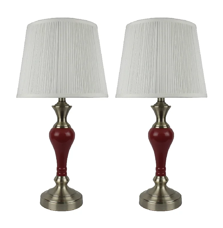 Ruby Red with Ivory Shades